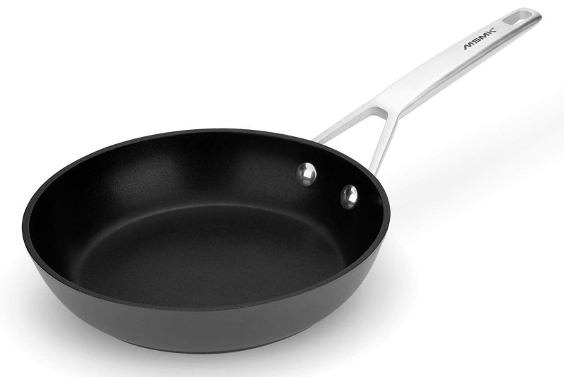MsMk Small Frying pan, 8-inch Nonstick Durable Egg Omelet Skillet with Stay-Cool Handle, Limestone Non Stick Coating From GRE, 4mm Stainless Steel Base Induction, Oven Safe, Dishwasher Safe - Image 1
